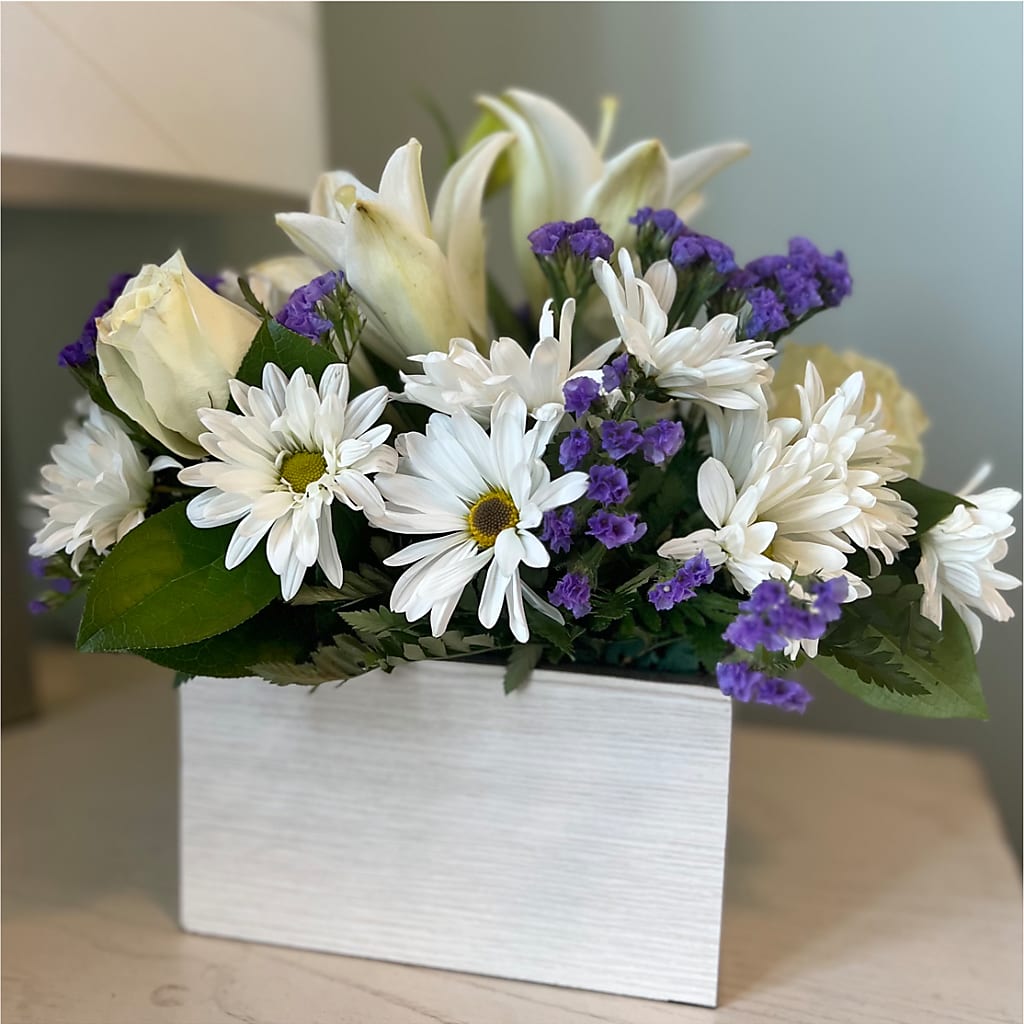 Beyond Blue Box Bouquet – KIMBERLY'S FLORAL, Dallas PA