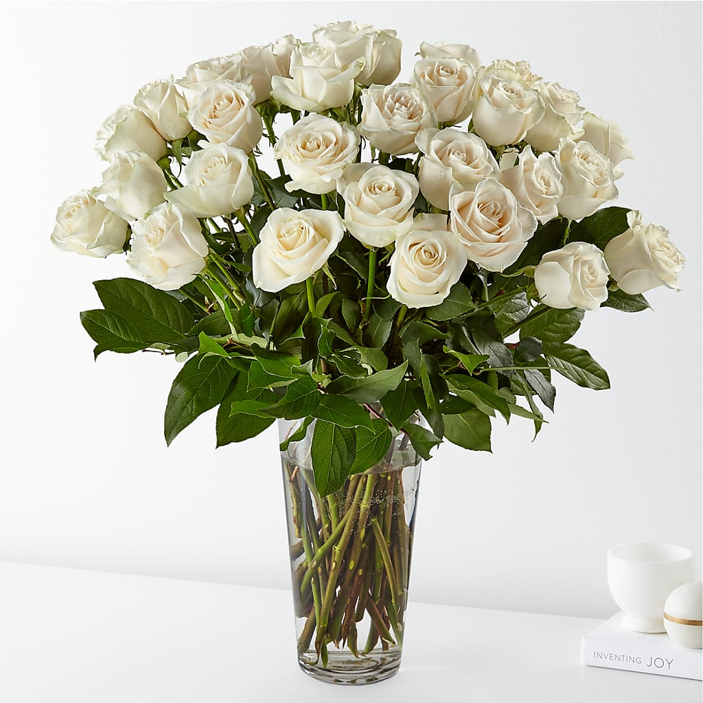 Long Stem White Rose Bouquet – KIMBERLY'S FLORAL, Dallas PA