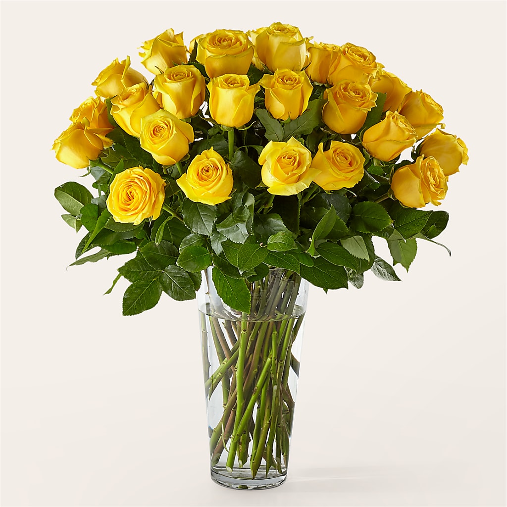 Long Stem Yellow Rose Bouquet – KIMBERLY'S FLORAL, Dallas PA