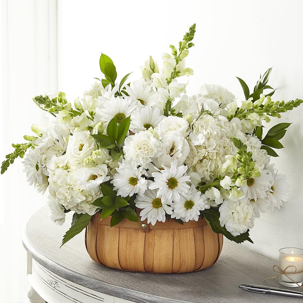 Pure Ivory Basket – KIMBERLY'S FLORAL, Dallas PA