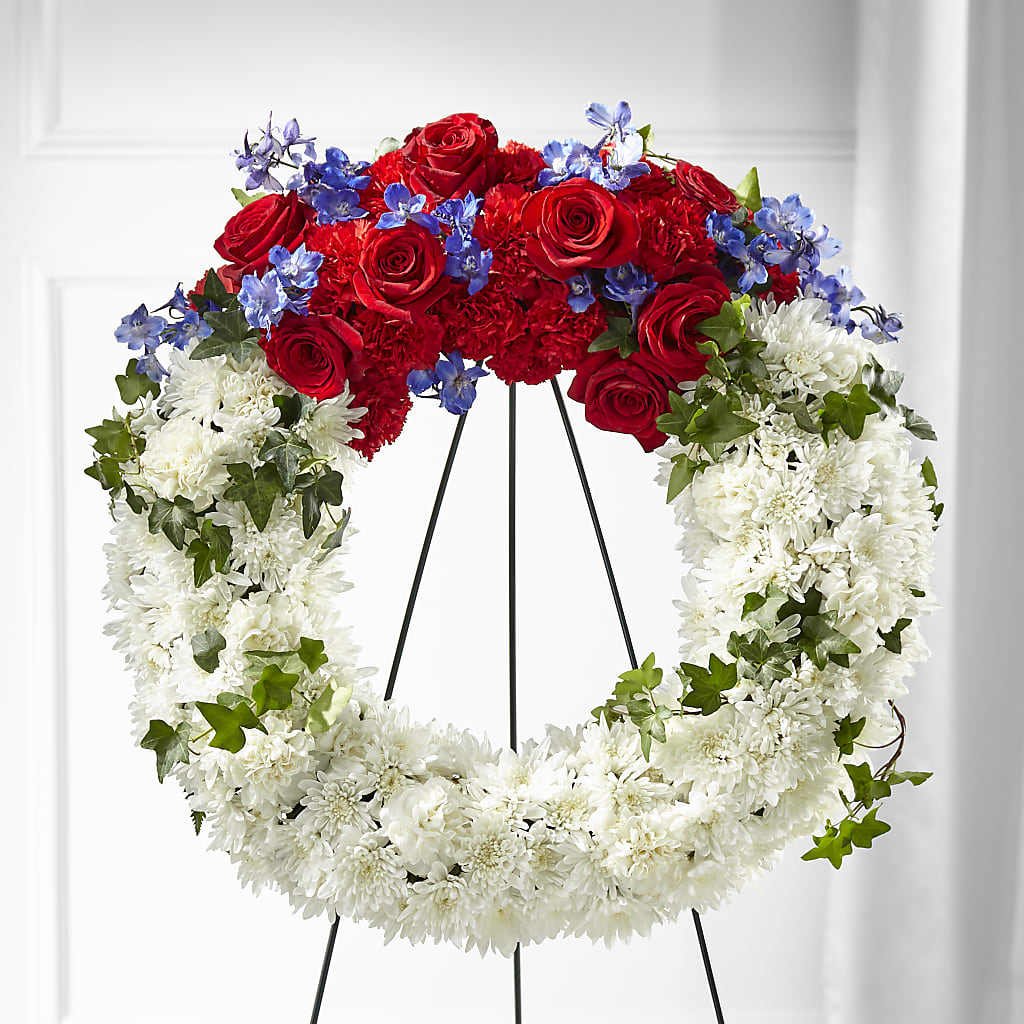 Patriotic Passion Wreath – KIMBERLY'S FLORAL, Dallas PA