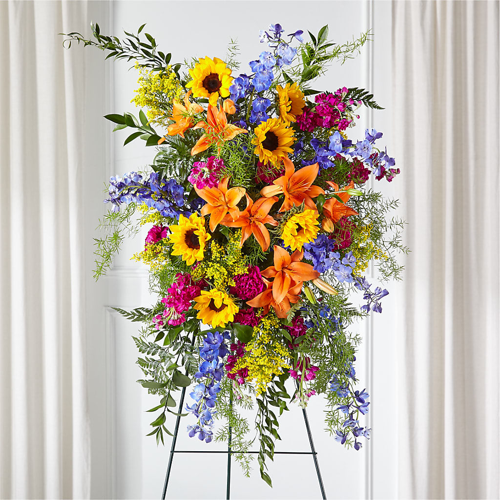 Sunlit Memories Standing Spray (Standard) – KIMBERLY'S FLORAL, Dallas PA