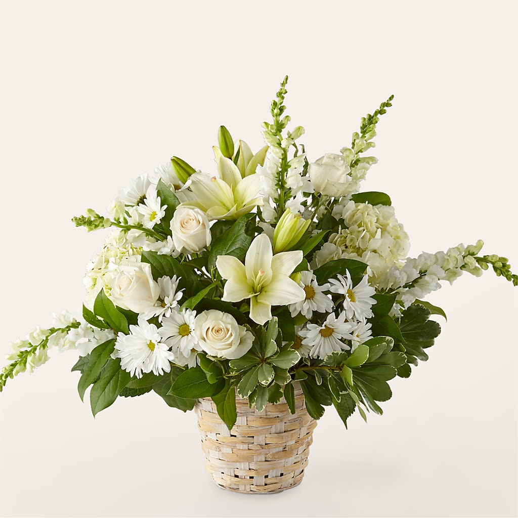 Ivory Elegance Floral Basket – KIMBERLY'S FLORAL, Dallas PA