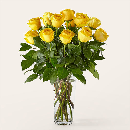 Long Stem Yellow Rose Bouquet – KIMBERLY'S FLORAL, Dallas PA