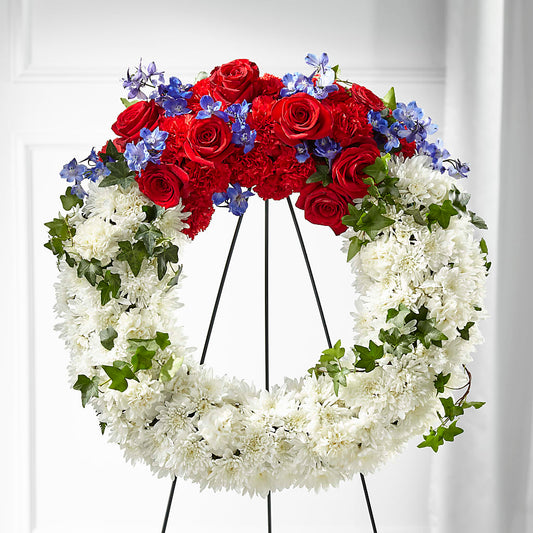 Patriotic Passion Wreath – KIMBERLY'S FLORAL, Dallas PA